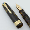 Parker Vacumatic Fountain Pen - 1939 Sub-Deb, Speedline DJ, Jewelers Band, Golden Pearl (Excellent, Restored)