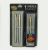 Parker Classic Ballpoint & Pencil Set - Flighter, Gold Trim Plus Bonus Ballpoint (New Old Stock, Sealed)