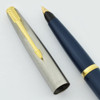 Parker 45 Fountain Pen - Blue, GT, 14k Fine Nib (Very Nice, Works Well)