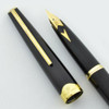 Platinum P-300 Fountain Pen - 1970s, Black w Gold Trim, 18k Soft Fine Nib (Very Nice, Works Well)