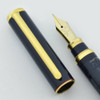 Valentino Garavani Fountain Pen - Blue Lacquer, Gold Trim, Fine Nib (Excellent, Works Well)