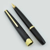 Platinum Pocket Fountain Pen - 1960s, Black w Gold Trim, Soft Fine 18k Nib (Excellent, Works Well)