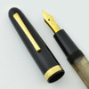 Omas Extra Demonstrator Fountain Pen - Black, Piston Filler, Broad Flexible Italic (Excellent, Works Well)