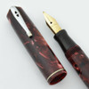Waterman 3V Fountain Pen - Burgundy (Claret) Marble, Fine Flexible Nib (Excellent, Restored)