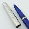 Parker 51 Ariel Kullock "Fantasy" Aerometric - Transparent Dark Blue, Lustraloy Cap, Fine Nib (Near Mint Condition)