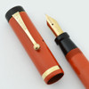 Parker Duofold Senior Fountain Pen - 1920s, Red, Single Band, Fine Vacumatic Nib (Excellent, Restored)