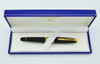 Waterman Charleston Fountain Pen - Ebony Black, Gold Trim, Medium 18k Nib (Excellent, Boxed)