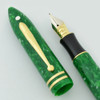 Sheaffer Balance II Fountain Pen - Jade Green, Medium Feather Touch 18k Nib (Near Mint)