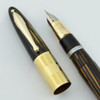 Sheaffer Triumph Wartime Lifetime - Vac-Fil, Brown Striated, Wide Band, Fine 14k Nib (Excellent, Restored) Sheaffer Triumph Wartime Lifetime - Vac-Fil, Brown Striated, Wide Band, Fine 14k Nib (Excellent, Restored)