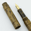 Ranga Ebonite Soquel - Olive Ripple, Waterman Canada Flexible 14k Medium Nib, Aerometric (New w Vintage Nib)