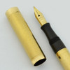 Waterman 0552 1/2 V Fountain Pen - Ring Top, Checkerboard, Manifold Medium Nib (Excellent, Restored)