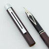 Sheaffer TARGA 1052 Slim Fountain Pen (Uncatalogued) - Metallic Garnet CT, Medium Steel Nib (New Old Stock, w Original Converter)