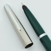 Parker 45 Fountain Pen - Green, Chrome Trim, Medium Steel Nib (Excellent, Works Well)