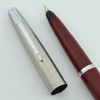 Parker 45 Fountain Pen - Red, Chrome Trim, Medium Steel Nib (Very Nice, Works Well)