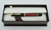 Pelikan M600 Souveran Fountain Pen - Red and Black, Broad Italic 14k  (Like New in Box)