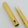 Waterman "Goutte" Fountain Pen (Circa 1978, Uncommon) - Gold Plated, Fine 18k Nib (Excellent +, Works Well)