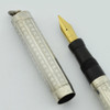 Wahl Ring Top Fountain Pen 1920s - Chased Sterling, Flexible Italic Nib (Excellent, Restored)