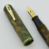 Waterman 92V Fountain Pen, 1930's - Moss Agate, Flexible Fine Ideal Nib (Very Nice, Restored)