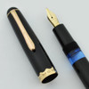 Montblanc Monte Rosa 042 Fountain Pen, 1950s, Basic Black, 14K Medium Flexible Nib (Excellent, Works Well)