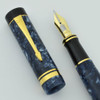 Parker Duofold Centennial Fountain Pen, 1987 - Blue Marble, #83 Medium 18k Nib (Excellent, Works Well)