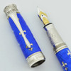 Michel Perchin Limited Edition Fountain Pen - Fleur-de-Lis, Blue, Medium 18k Nib (Very Nice, Pre-Owned)