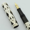 Waterman 452 Sterling Filigree Overlay -  Basketweave, Broad New York 14K Nib (Superior, Restored)