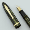 Sheaffer Feather Touch 500 Fountain Pen - Green Striated, Vac-Fil, Fine  (Excellent, Restored)