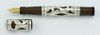 Waterman's Ideal 42 1/2 V Safety Pen - Sterling Silver Trefoil Filigree, Fine Flexible NY Nib (Excellent+, Works Well)