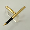 Sheaffer Agio Fountain Pen - Lined Gold Plate, Medium (Mint)
