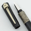 Waterman Serenite Fountain Pen - Black w Sterling Band, Medium 18k Nib (Mint, Works Well)