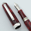 Signum Orione Fountain Pen - Red Resin & Sterling, Medium Nib (Near Mint, Works Well)