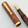 Waterman 52 V Red Ripple Fountain Pen - Flexible Medium Waterman's Ideal Nib (Superior, Restored)