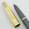 Parker 51 Vacumatic Demi (1947) - Dove Grey, Gold Filled Cap, Medium 14k Nib (Excellent +, Works Well)