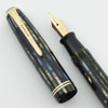 Parker Duovac Junior (1941) - Speedline Vacumatic , Blue Striped, Fine Nib (Excellent, Restored)