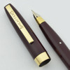 Sheaffer Imperial III Touchdown Fountain Pen - Burgundy, Fine Two Tone PdAg Nib (Excellent, Restored) - 12149