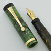 Parker Duofold Junior Fountain Pen (1923-7) - Green, Raised Band, Medium Lucky Curve Nib (Excellent, Restored)