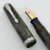 Parker Vacumatic Shadow Wave Fountain Pen - Junior Debutante, Lockdown, Grey, Broad Nib (Excellent, Restored)