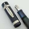 Delta Indigenous People "Native American" LE Fountain Pen - Sterling Trim, 18k M Oblique Nib (Excellent in Box)