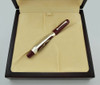 Omas Penne del Dottore LE Fountain Pen (007/100) - Sterling w Red Resin, 18K Medium Nib (Excellent + in Box)