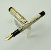 Parker Duofold Centennial - Ace of Spades Version, Black and Pearl, Custom Broad Cursive Italic Nib (Mint)