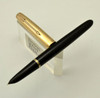 Parker 51 Vacumatic 1946 - Black, GF Cap Parallel Lines (Excellent, Restored)