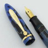 Sheaffer Balance 3-25 Petite - Blue Marble, 14k Fine Cursive Italic 3-25 Nib (Excellent, Restored)