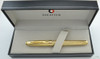 Sheaffer Prelude Signature Fountain Pen - Engraved Diamond Square, 22K Trim and Barrel, 2-Tone Medium Nib (Mint in Box)