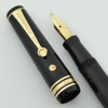 Wahl Gold Seal Fountain Pen - Roller Clip, Black, 14k Full Flex Medium Nib  (Excellent, Restored)