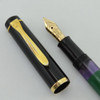 Pelikan M150 Fountain Pen - Old Style, Black Green, Gold Trim, 14k Medium Nib (Excellent, Works Well)