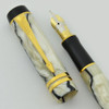Parker Duofold International Fountain Pen - Mk II, Pearl and Black, 18k Fine (Near Mint, Works Well)
