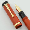 Parker Duofold Senior Fountain Pen (1920s)  - Red, Single Raised Band, Fine 14K Nib (Superior, Restored)