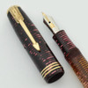 Parker Vacumatic Slender Fountain Pen - Double Jewel Lockdown, Burgundy Pearl, Fine (Excellent +, Restored)