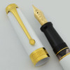 Aurora Bicentennial of the Italian Flag LE Fountain Pen - White, Medium 18k Nib (Near Mint, Works Well)