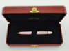 Cartier Diabolo Ballpoint Pen - Mini Size, Pink Lacquer, Palladium Trim (New in Box)